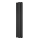 Typhoon - Black Designer Radiator H1400mm x W272mm Double Panel - Feet Included