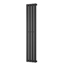 Typhoon - Black Vertical Radiator H1400mm x W272mm Single Panel