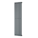 Typhoon - Anthracite Designer Radiator H1400mm x W340mm Single Panel - Feet Included