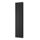 Typhoon - Black Vertical Radiator H1400mm x W340mm Double Panel