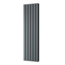 Typhoon - Anthracite Designer Radiator H1400mm x W408mm Double Panel - Feet Included