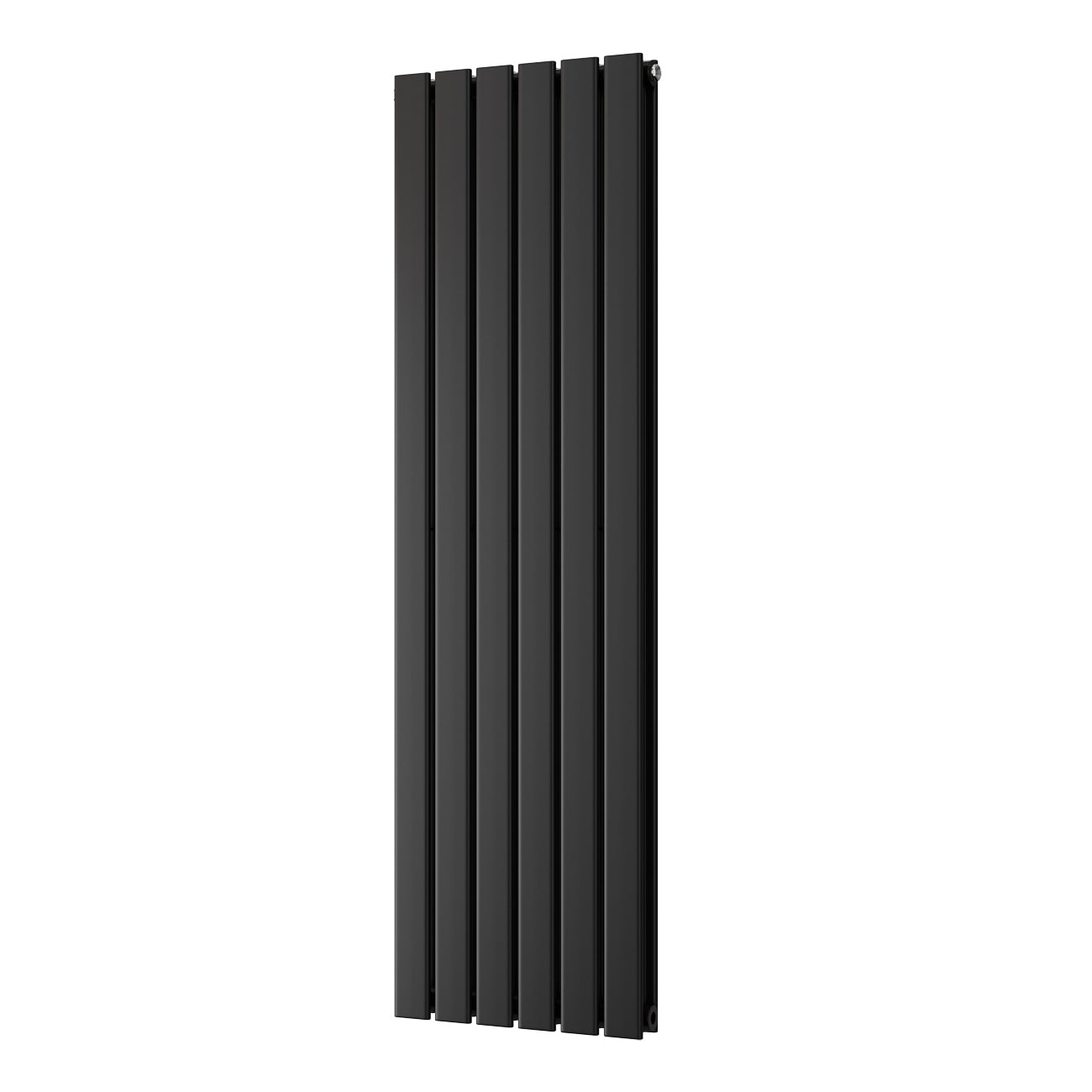 Typhoon - Black Designer Radiator H1400mm x W408mm Double Panel - Feet Included