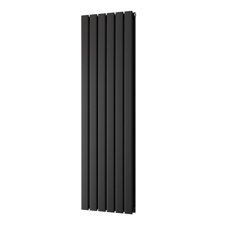 Typhoon - Black Designer Radiator H1400mm x W408mm Double Panel - Feet Included