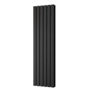 Typhoon - Black Vertical Radiator H1400mm x W408mm Double Panel