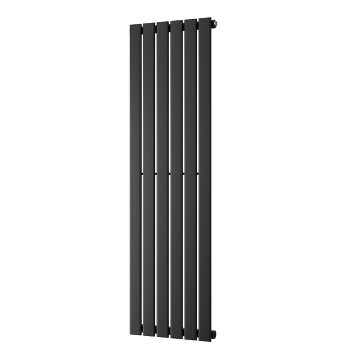 Typhoon - Black Designer Radiator H1400mm x W408mm Single Panel - Feet Included
