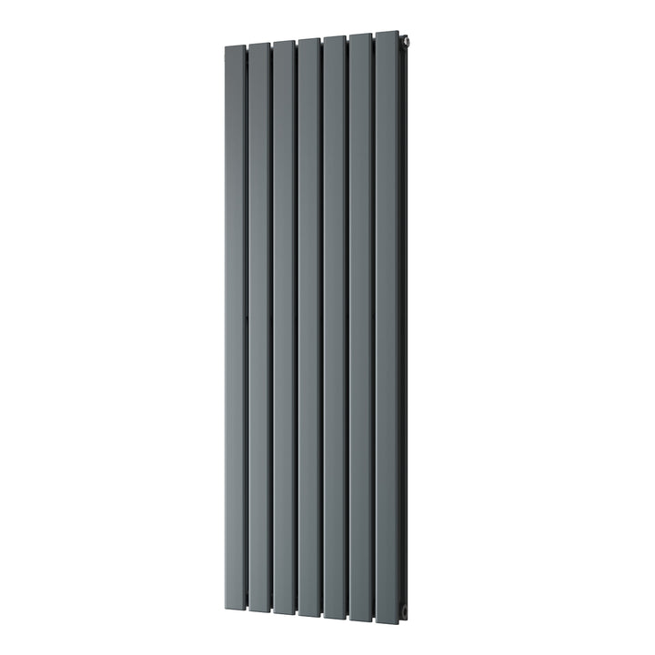 Typhoon - Anthracite Designer Radiator H1400mm x W476mm Double Panel - Feet Included
