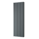 Typhoon - Anthracite Designer Radiator H1400mm x W476mm Double Panel - Feet Included