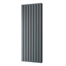 Typhoon - Anthracite Designer Radiator H1400mm x W544mm Double Panel - Feet Included