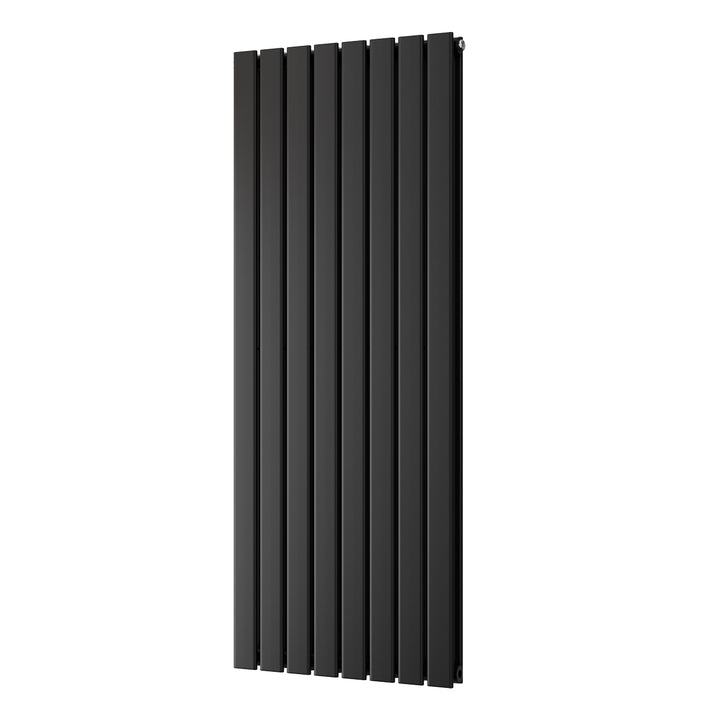 Typhoon - Black Designer Radiator H1400mm x W544mm Double Panel - Feet Included