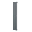 Typhoon - Anthracite Designer Radiator H1600mm x W272mm Single Panel - Feet Included