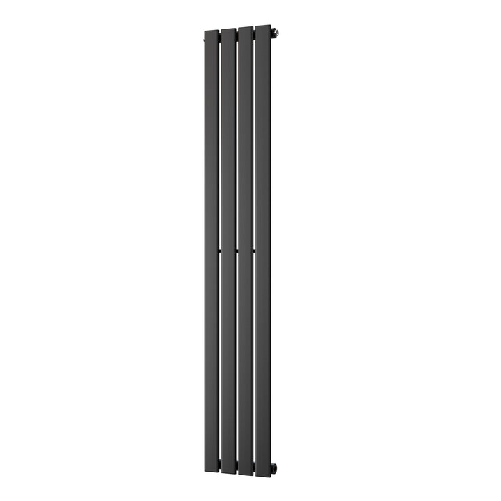 Typhoon - Black Designer Radiator H1600mm x W272mm Single Panel - Feet Included