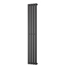 Typhoon - Black Designer Radiator H1600mm x W272mm Single Panel - Feet Included