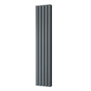 Typhoon - Anthracite Designer Radiator H1600mm x W340mm Double Panel - Feet Included