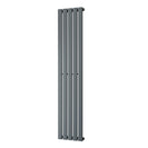 Typhoon - Anthracite Designer Radiator H1600mm x W340mm Single Panel - Feet Included