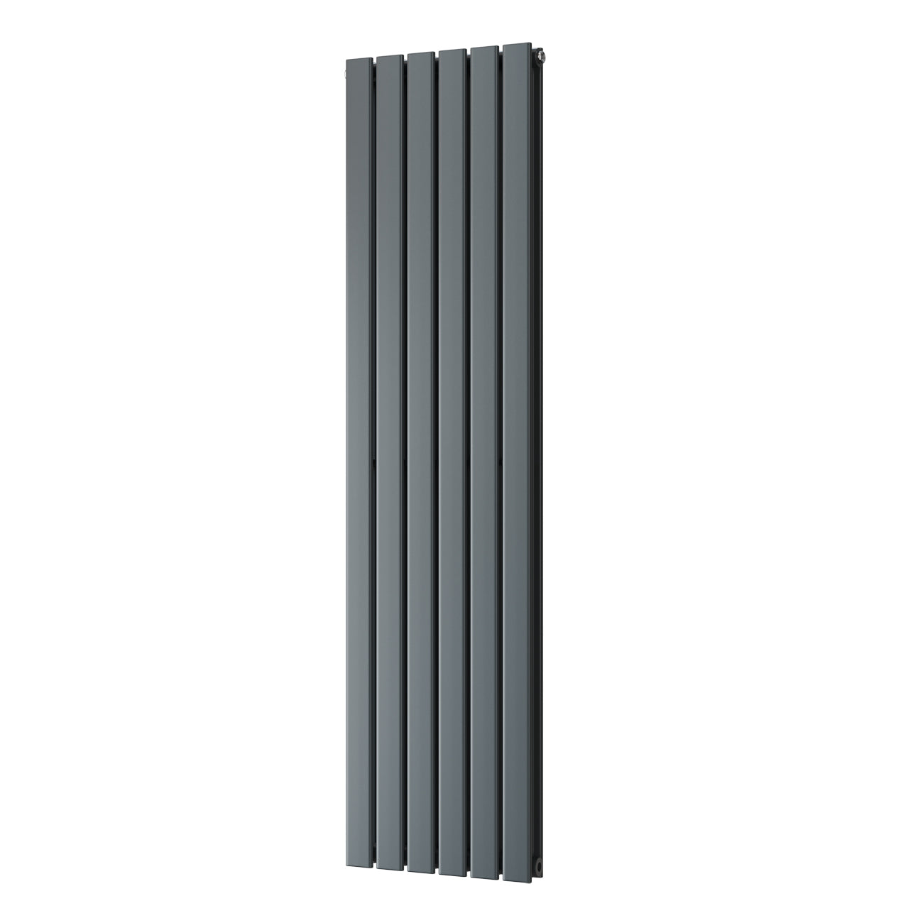 Typhoon - Anthracite Designer Radiator H1600mm x W408mm Double Panel - Feet Included