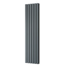 Typhoon - Anthracite Designer Radiator H1600mm x W408mm Double Panel - Feet Included