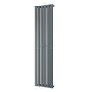 Typhoon - Anthracite Designer Radiator H1600mm x W408mm Single Panel - Feet Included