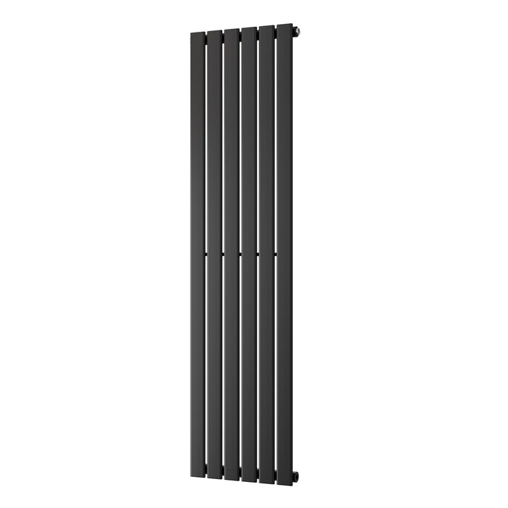 Typhoon - Black Designer Radiator H1600mm x W408mm Single Panel - Feet Included