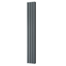 Typhoon - Anthracite Designer Radiator H1800mm x W272mm Double Panel - Feet Included