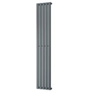 Typhoon - Anthracite Designer Radiator H1800mm x W340mm Single Panel - Feet Included