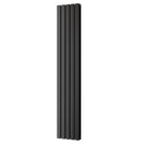 Typhoon - Black Designer Radiator H1800mm x W340mm Double Panel - Feet Included