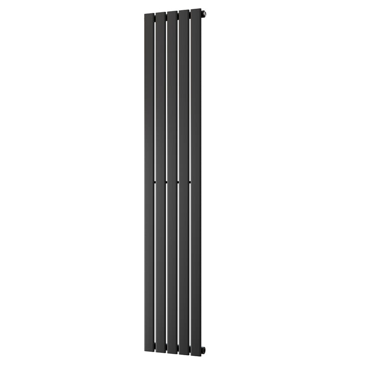 Typhoon - Black Designer Radiator H1800mm x W340mm Single Panel - Feet Included