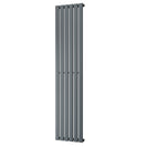 Typhoon - Anthracite Designer Radiator H1800mm x W408mm Single Panel - Feet Included