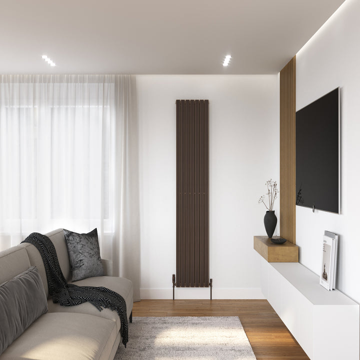 Typhoon - Black Copper Vertical Radiator H1800mm x W476mm Double Panel