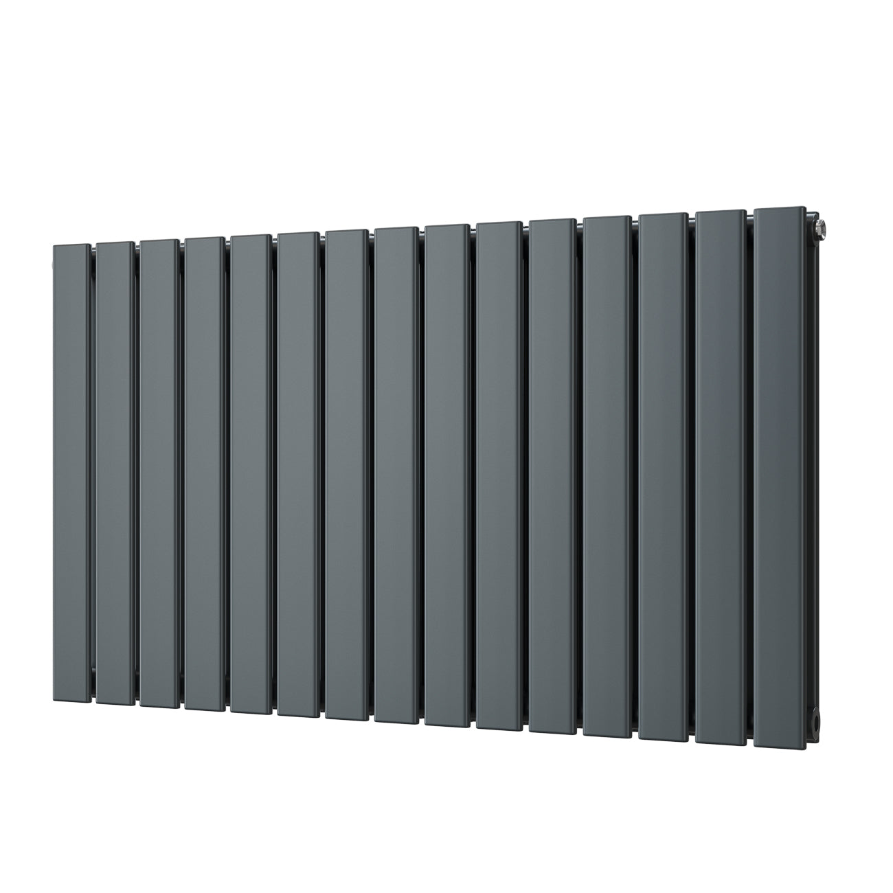 Typhoon - Anthracite Designer Radiator H600mm x W1020mm Double Panel - Feet Included