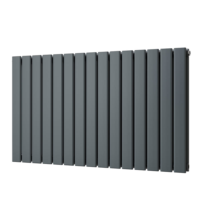 Typhoon - Anthracite Designer Radiator H600mm x W1020mm Double Panel - Feet Included