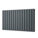 Typhoon - Anthracite Designer Radiator H600mm x W1020mm Double Panel - Feet Included
