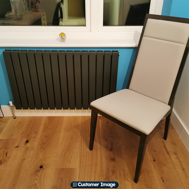 Typhoon - Anthracite Designer Radiator H600mm x W1020mm Double Panel - Feet Included