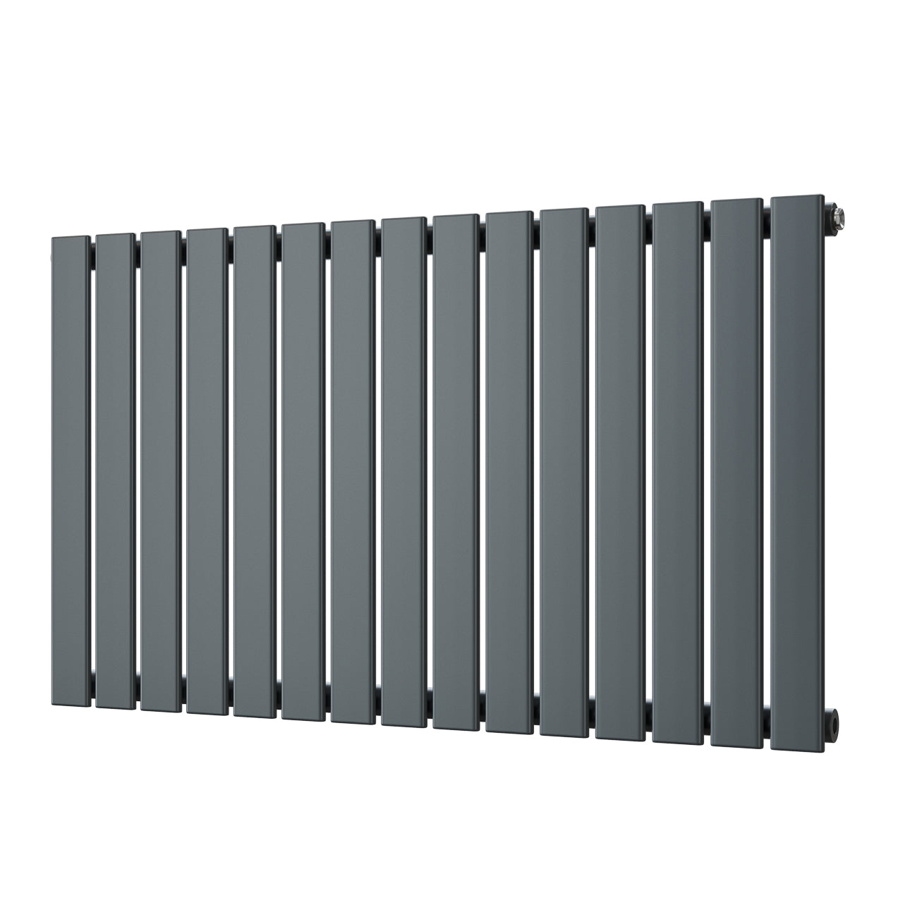 Typhoon - Anthracite Designer Radiator H600mm x W1020mm Single Panel - Feet Included