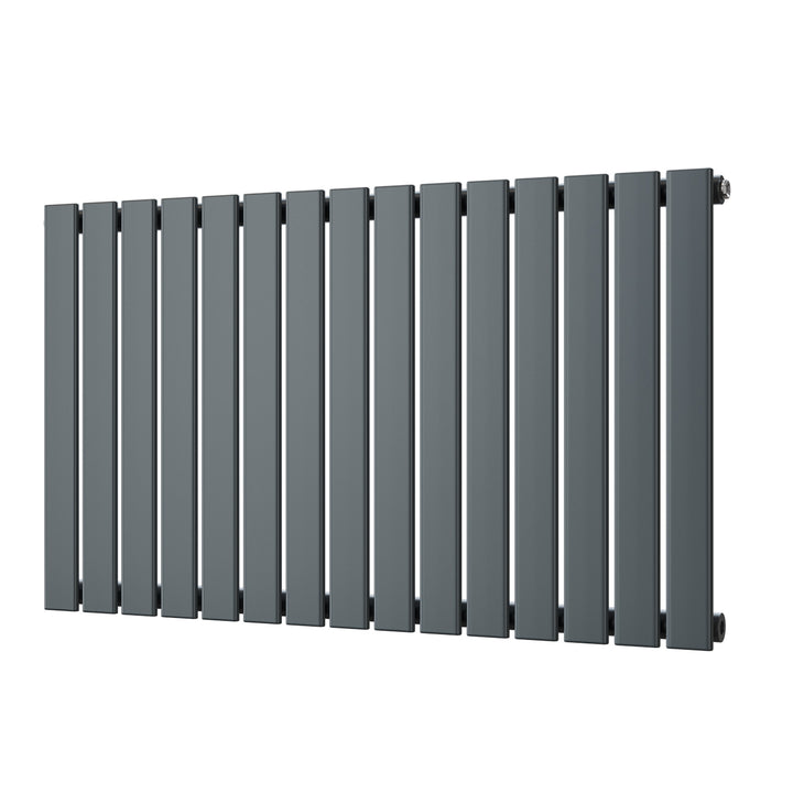 Typhoon - Anthracite Designer Radiator H600mm x W1020mm Single Panel - Feet Included
