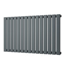 Typhoon - Anthracite Designer Radiator H600mm x W1020mm Single Panel - Feet Included