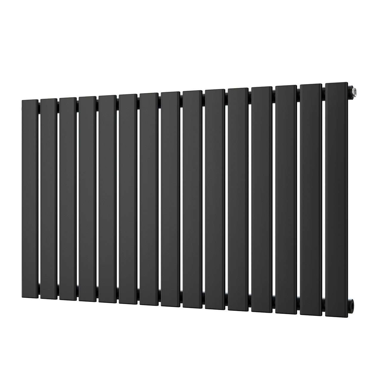Typhoon - Black Designer Radiator H600mm x W1020mm Single Panel - Feet Included