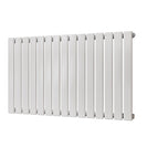 Typhoon - White Designer Radiator H600mm x W1020mm Single Panel - Feet Included