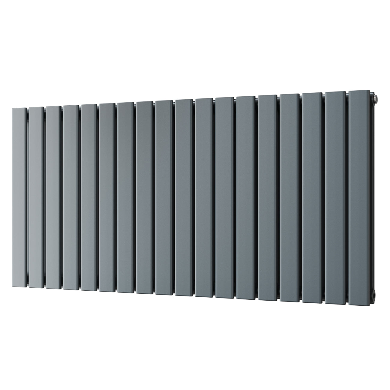Typhoon - Anthracite Designer Radiator H600mm x W1224mm Double Panel - Feet Included