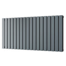 Typhoon - Anthracite Designer Radiator H600mm x W1224mm Double Panel - Feet Included