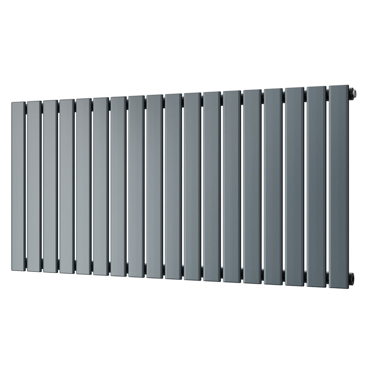 Typhoon - Anthracite Designer Radiator H600mm x W1224mm Single Panel - Feet Included