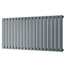 Typhoon - Anthracite Designer Radiator H600mm x W1224mm Single Panel - Feet Included