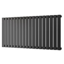 Typhoon - Black Designer Radiator H600mm x W1224mm Single Panel - Feet Included