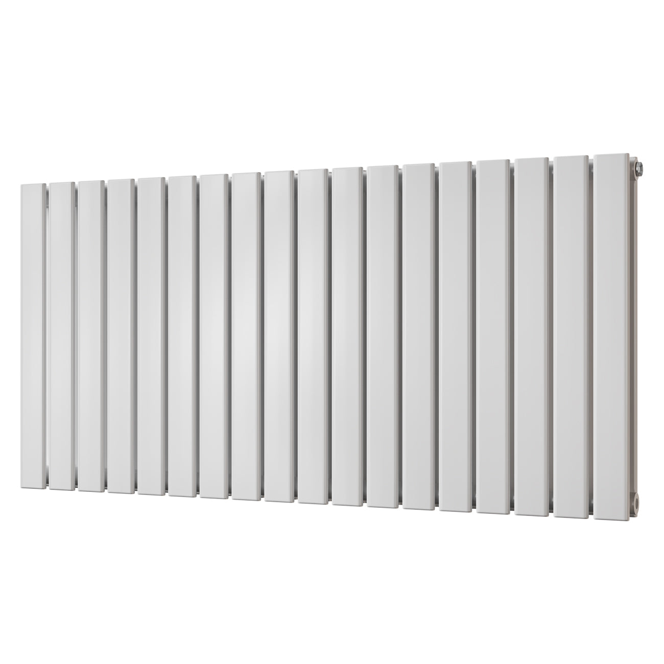 Typhoon - White Designer Radiator H600mm x W1224mm Double Panel - Feet Included