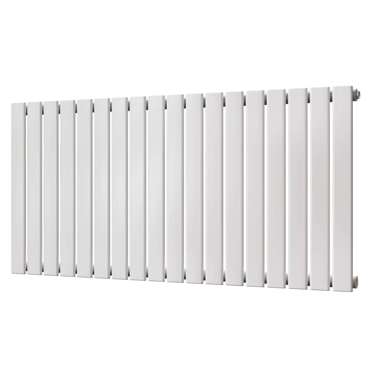 Typhoon - White Designer Radiator H600mm x W1224mm Single Panel - Feet Included