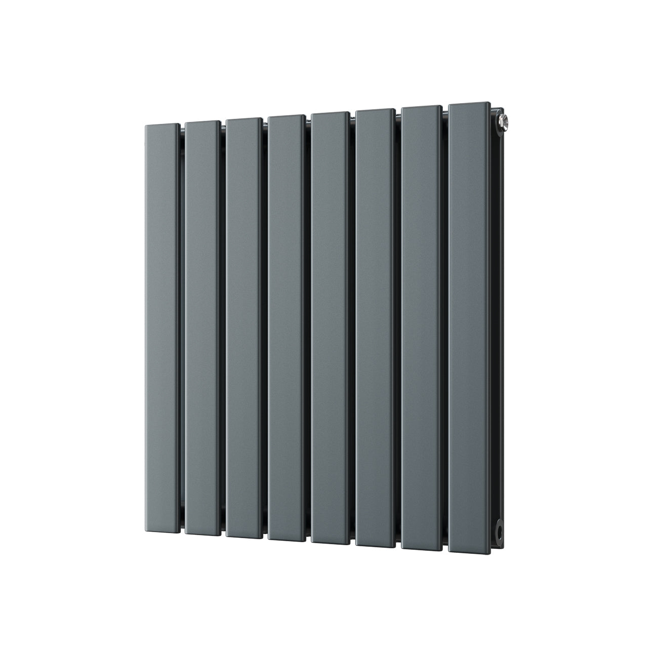 Typhoon - Anthracite Designer Radiator H600mm x W544mm Double Panel - Feet Included