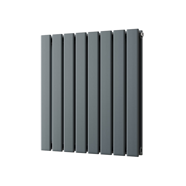 Typhoon - Anthracite Designer Radiator H600mm x W544mm Double Panel - Feet Included