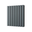 Typhoon - Anthracite Horizontal Radiator H600mm x W544mm Double Panel