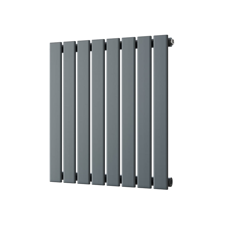 Typhoon - Anthracite Designer Radiator H600mm x W544mm Single Panel - Feet Included
