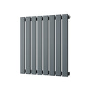 Typhoon - Anthracite Designer Radiator H600mm x W544mm Single Panel - Feet Included