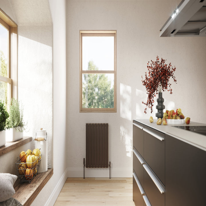 Typhoon - Black Copper Horizontal Radiator H600mm x W544mm Double Panel